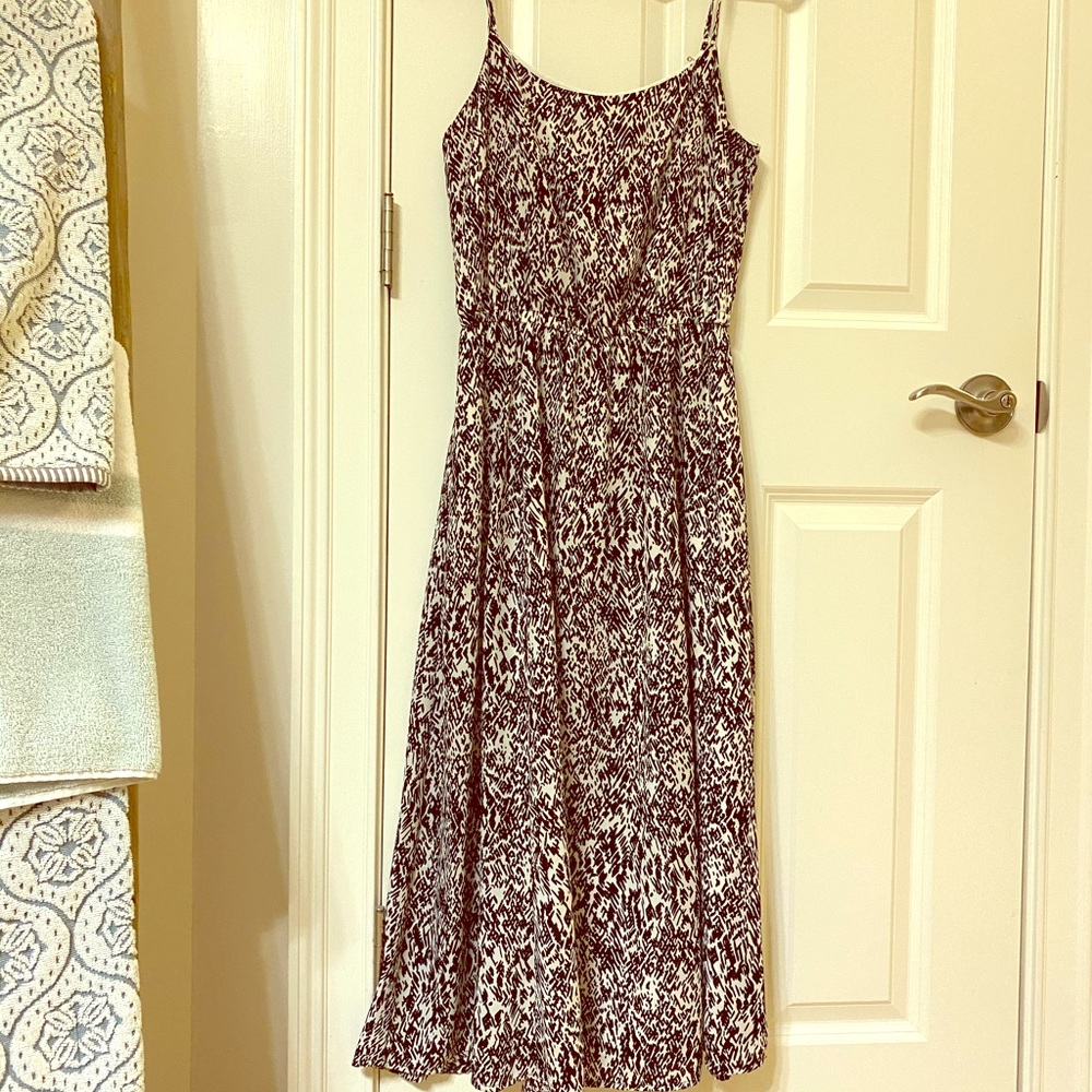 Black and white midi dress XS